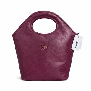 Guess Burgundy Tote Bag